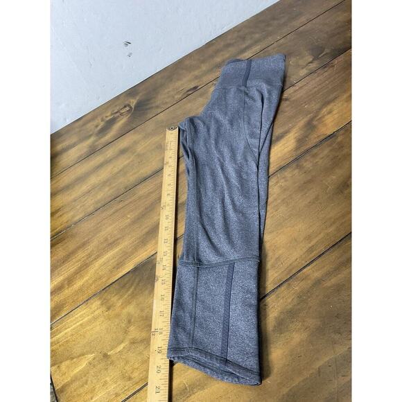 Lululemon Womens Snap Me Up Cropped Leggings Gray Black Low Rise Active Size 4 - Picture 11 of 12
